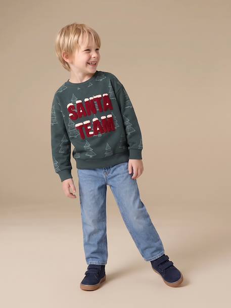 Sweat de Noël garçon vert foncé 6 - vertbaudet enfant 