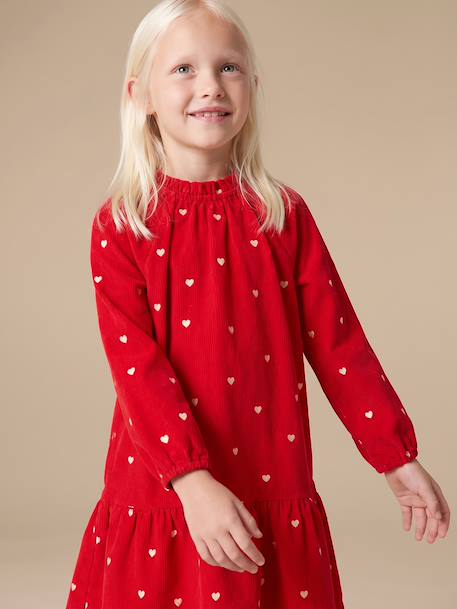 Robe enfant fille manches longues rouge 10 - vertbaudet enfant 