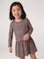 Robe imprimée fille manches longues anthracite+beige poudré+rose 7 - vertbaudet enfant 