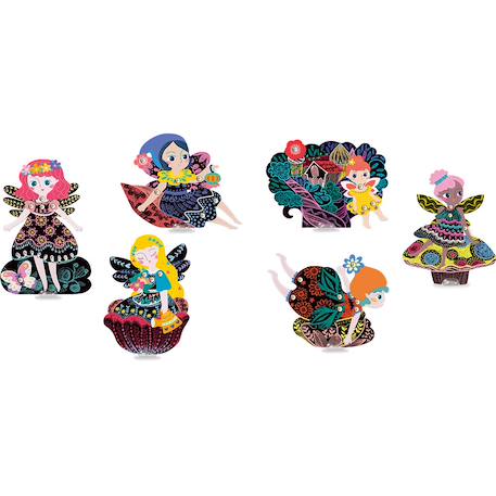 Poupée articulée à gratter - fées en jardin Multicolor 2 - vertbaudet enfant 