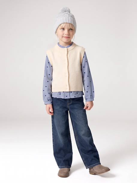 Gilet sans manches fille boutonné devant lilas+vanille 12 - vertbaudet enfant 