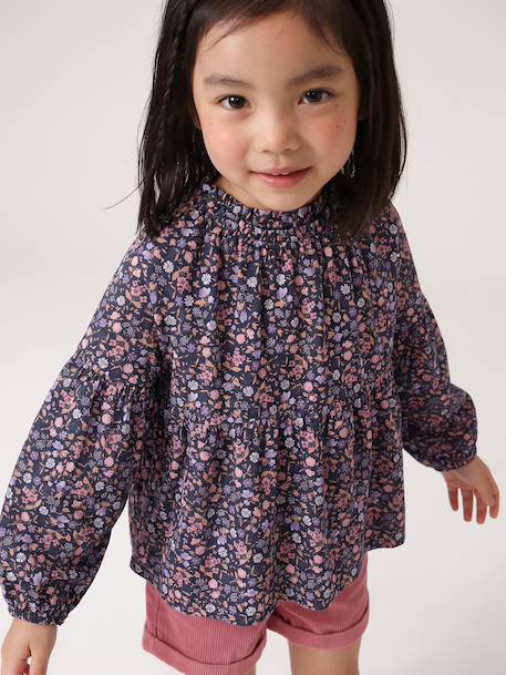 Blouse fille anthracite+vanille 1 - vertbaudet enfant 