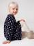 Robe manches longues fille écru+marine 12 - vertbaudet enfant 