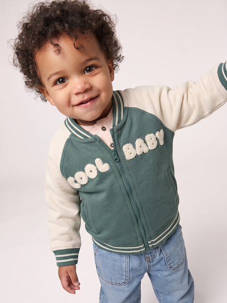 Teddy zippé bébé garçon vert émeraude 2 - vertbaudet enfant 