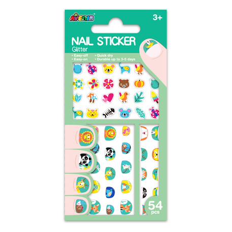 Autocollants pour ongles - animaux Multicolor 1 - vertbaudet enfant 