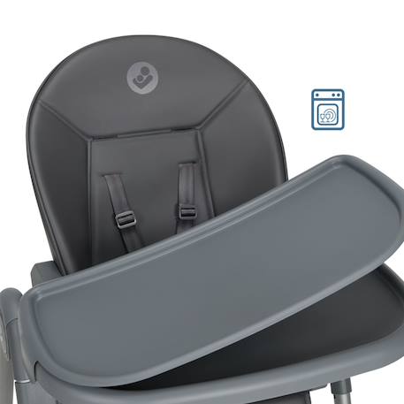 Chaise haute bébé évolutive ava2 Elegance graphite 6 - vertbaudet enfant 