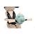 Tête peluche pour guidon de trottinette ou tricycle Blanc+Vert sauge 6 - vertbaudet enfant 