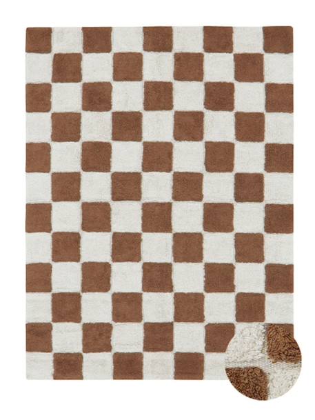 Tapis lavable kitchen tiles caramel Naturel, caramel 2 - vertbaudet enfant 