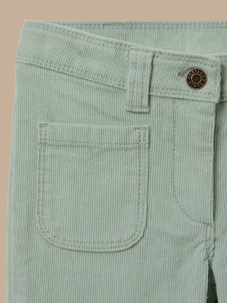 Pantalon flare  en velours Cerise+Vert pastel 6 - vertbaudet enfant 