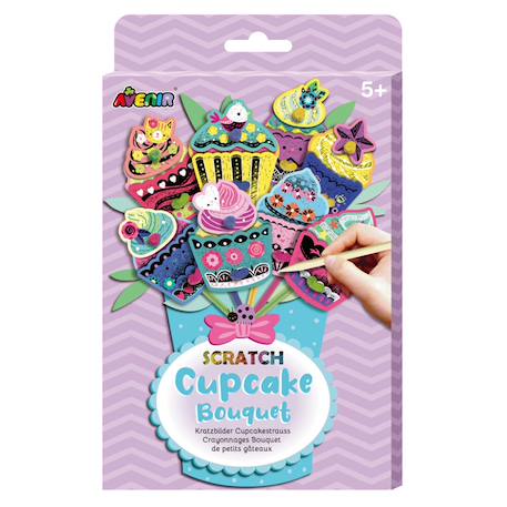 Bouquet à gratter - cupcake Multicolor 1 - vertbaudet enfant 