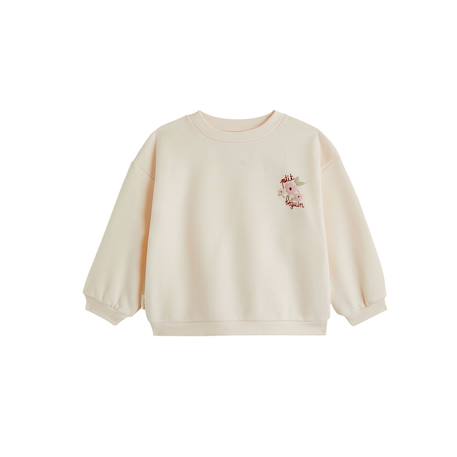 Sweat en molleton marguerite Ecru 2 - vertbaudet enfant 