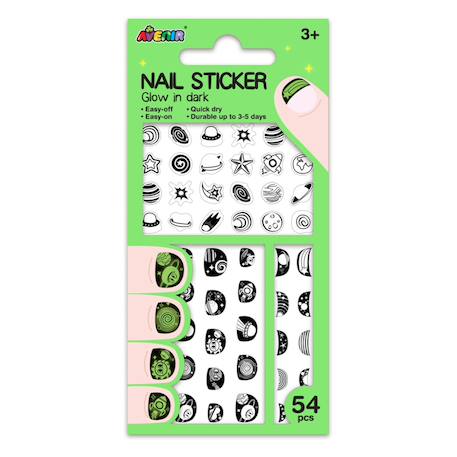 Autocollants pour ongles - espace Multicolor 1 - vertbaudet enfant 