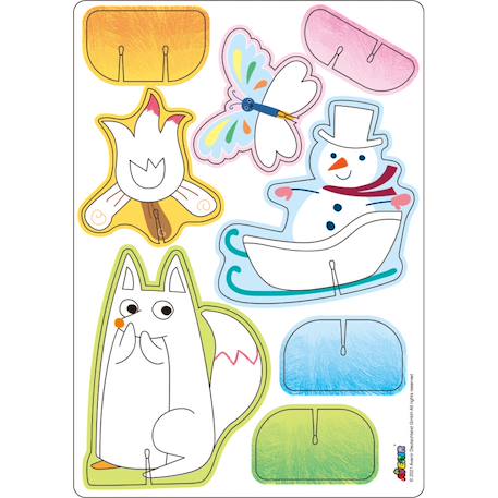 Kit crayons de couleur 3 en 1 - les saisons Multicolor 5 - vertbaudet enfant 