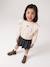 Robe manches longues fille écru+marine 2 - vertbaudet enfant 