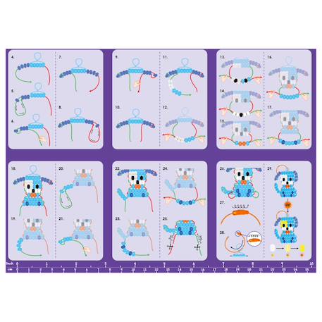 Breloques en perles - chien Multicolor 5 - vertbaudet enfant 
