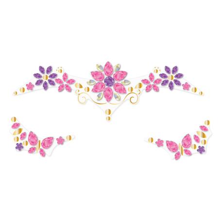 Autocollants pour le visage 'gemmes' - fleurs Multicolor 2 - vertbaudet enfant 