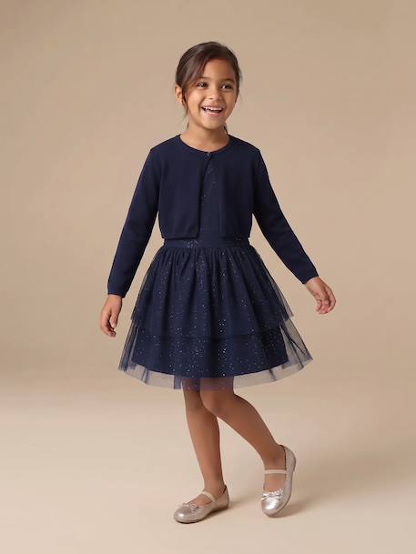 Ensemble robe et gilet enfant fille marine 6 - vertbaudet enfant 