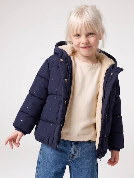 Doudoune à capuche fille bleu+marine 11 - vertbaudet enfant 