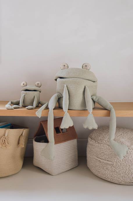 Panier mini fred la grenouille Olive, naturel, gris foncé 2 - vertbaudet enfant 