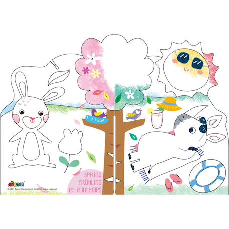 Kit crayons de couleur 3 en 1 - les saisons Multicolor 4 - vertbaudet enfant 
