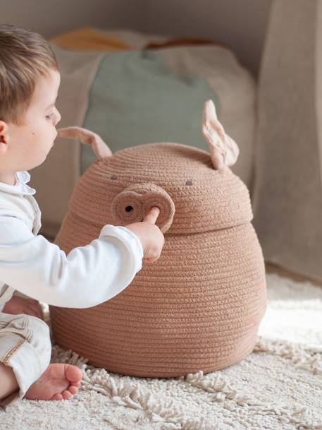 Panier peggy le cochon Rose 1 - vertbaudet enfant 