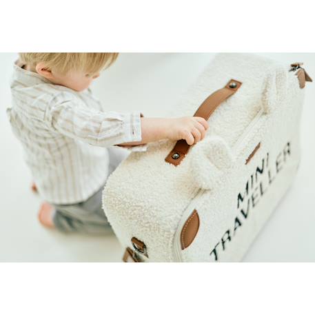 Sac de voyage valise pour enfant mini traveller Teddy blanc cassé+Teddy marron 6 - vertbaudet enfant 