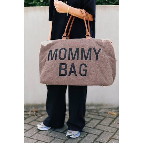 Sac à langer mommy bag Marron doux+Textile raphia 6 - vertbaudet enfant 
