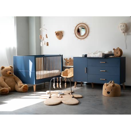 Lit bébé évolutif sommier à lattes à hauteur réglable 70x140cm Noir 6 - vertbaudet enfant 