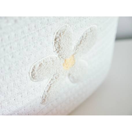 Panier fleur 30x20x15cm corde de coton Blanc cassé 6 - vertbaudet enfant 