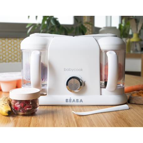 Robot cuiseur 4 en 1 contenance xxl 2200 ml babycook duo Blanc argent+Gris foncé 6 - vertbaudet enfant 