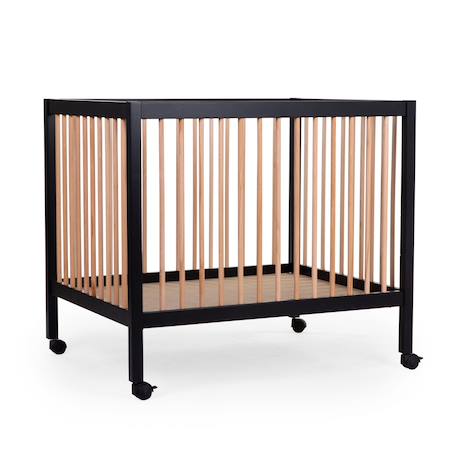 Parc pour bébé en bois + roues 95x75 cm parc 99 Blanc ancien+Marron et noir+Naturel+Noir 9 - vertbaudet enfant 