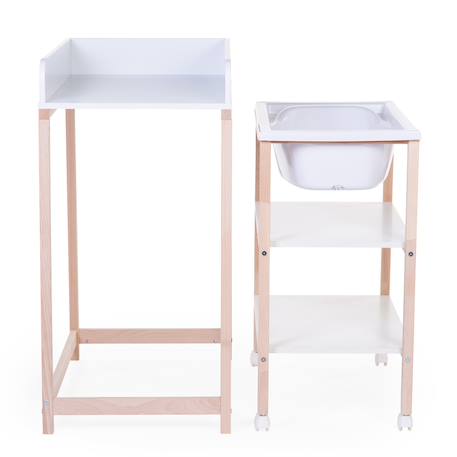 Table à langer baignoire Naturel/blanc 3 - vertbaudet enfant 