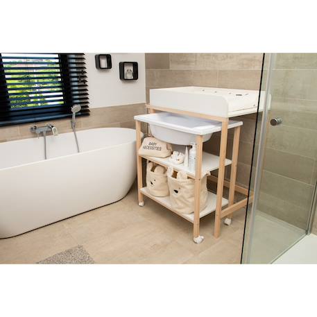 Table à langer baignoire Naturel/blanc 5 - vertbaudet enfant 