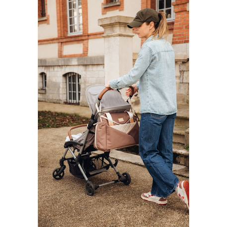 Sac à langer bandoulière grand volume 21 l sydney Cacao+Noir 6 - vertbaudet enfant 