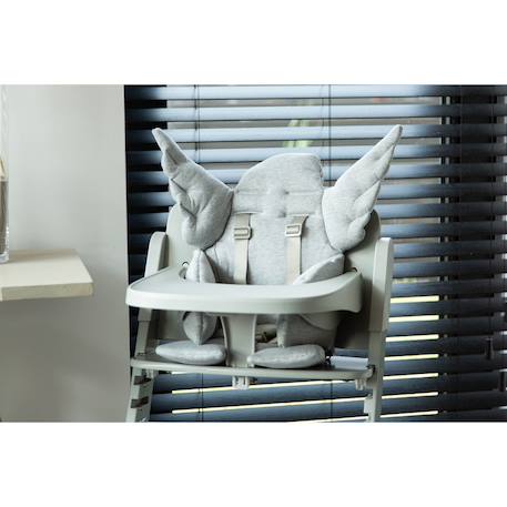 Chaise haute évolutive + tablette evosit Blanc+Gris pierre+Menthe+Rouille 12 - vertbaudet enfant 
