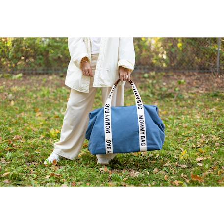 Sac à langer de voyage grande contenance signature mommy bag Indigo+Noir 6 - vertbaudet enfant 