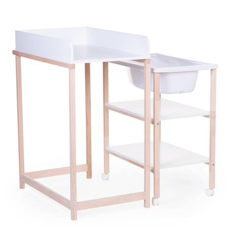 Table à langer baignoire Naturel/blanc 4 - vertbaudet enfant 