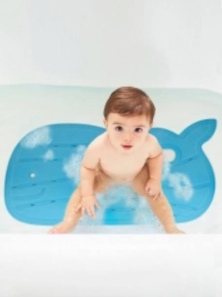 Tapis de bain baleine Moby BLEU+gris 1 - vertbaudet enfant 