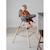 Chaise haute évolutive réglable en hauteur Anthracite+Menthe 6 - vertbaudet enfant 