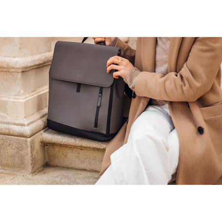 Sac à dos à langer pratique 19 litres oslo Gris minéral+Rose ancienne 6 - vertbaudet enfant 