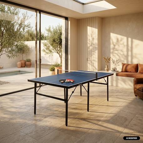 Table de ping pong d'intérieur médium avec 2 raquettes et 3 balles Bleu 1 - vertbaudet enfant 