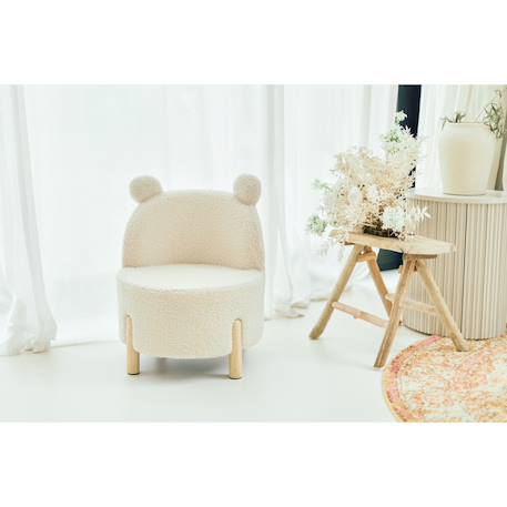 Chaise pour enfants teddy Teddy blanc cassé 6 - vertbaudet enfant 