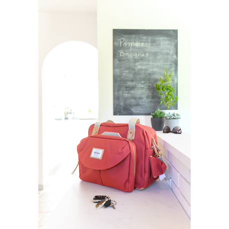 Sac à langer iconique grand volume 23 l geneve Noir+Terracotta 12 - vertbaudet enfant 