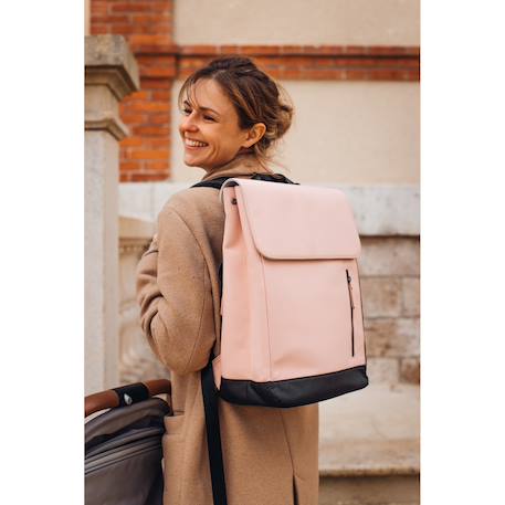 Sac à dos à langer pratique 19 litres oslo Gris minéral+Rose ancienne 12 - vertbaudet enfant 