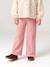 Pantalon large fille velours rose poudré 1 - vertbaudet enfant 