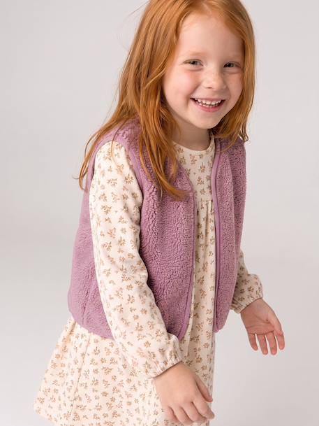 Ensemble robe 3 pièces enfant fille écru+mauve 12 - vertbaudet enfant 