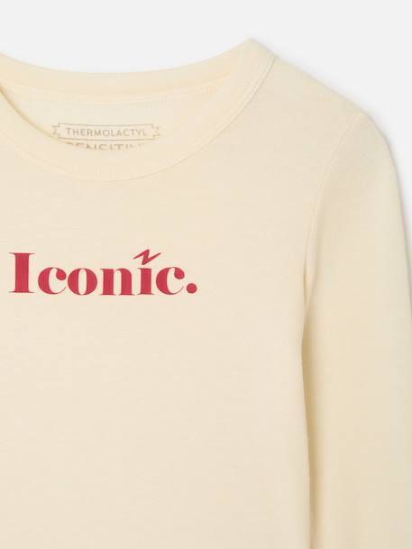 T-shirt iconic thermolactyl sensitive Blanc cassé+Bleu marine+Violet profond 4 - vertbaudet enfant 