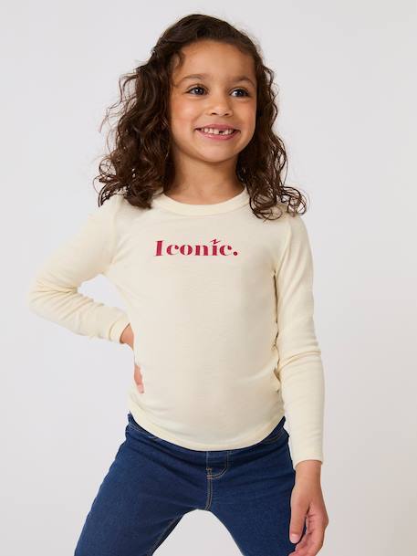 T-shirt iconic thermolactyl sensitive Blanc cassé+Bleu marine+Violet profond 1 - vertbaudet enfant 