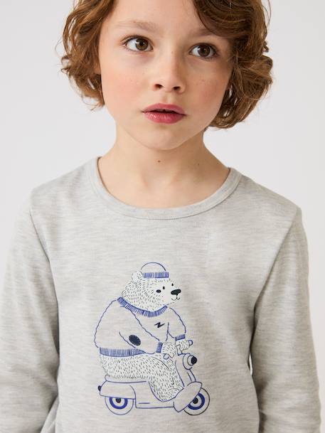 T-shirts thermolactyl sérigraphiés Blanc+Blanc pure+Blanc rose+Gris+Gris clair+Gris pâle 14 - vertbaudet enfant 