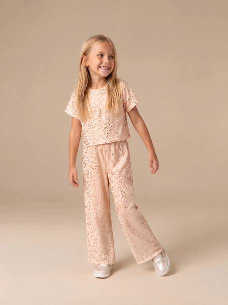 Combinaison sequin fille de fête doré 2 - vertbaudet enfant 
